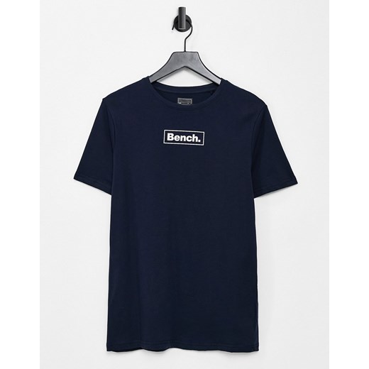 Bench – Granatowy T-shirt z logo Bench S wyprzedaż Asos Poland