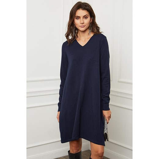 Sukienka Joséfine kaszmirowa mini z długim rękawem luźna 