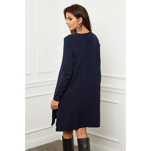 Sukienka Joséfine w serek luźna na co dzień z długim rękawem 