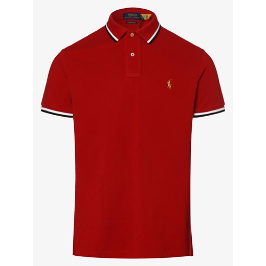T-shirt męski czerwony Polo Ralph Lauren bawełniany z krótkimi rękawami 