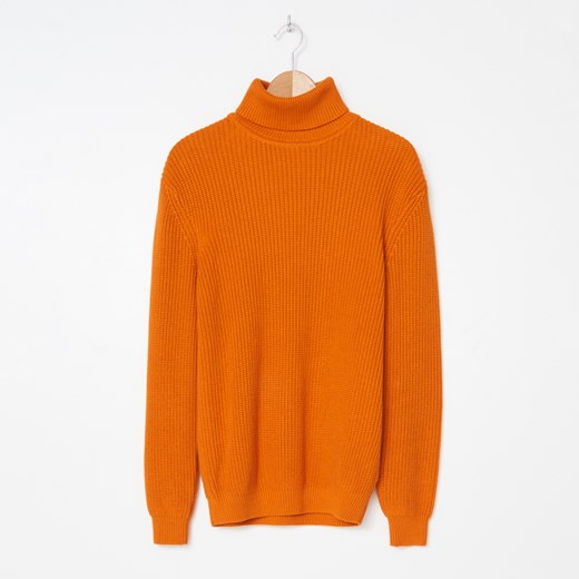 House - Bawełniany sweter z golfem - Pomarańczowy House M okazja House
