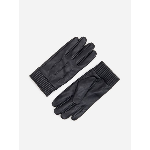 Reserved - Skórzane rękawiczki - Czarny Reserved M wyprzedaż Reserved