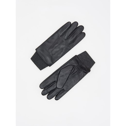 Reserved - Skórzane rękawiczki - Czarny Reserved M promocyjna cena Reserved
