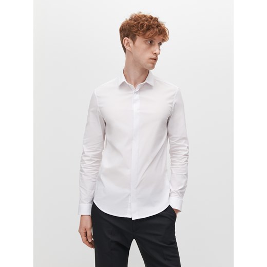 Reserved - Elegancka koszula z krytymi guzikami - Biały Reserved L okazyjna cena Reserved