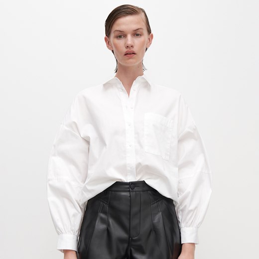Reserved - Bawełniana koszula oversize - Biały Reserved 34 okazyjna cena Reserved