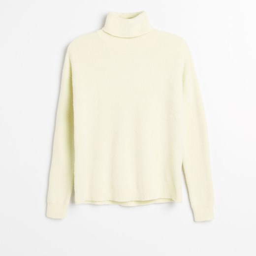 Reserved - Sweter z golfem - Żółty Reserved L okazyjna cena Reserved