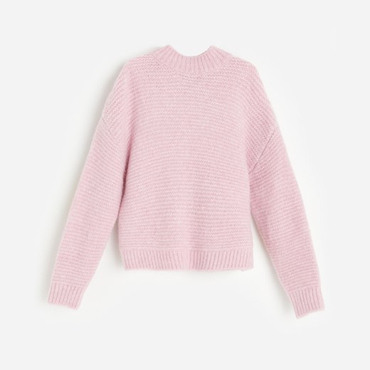 Reserved - Sweter ze stójką - Różowy Reserved L Reserved wyprzedaż