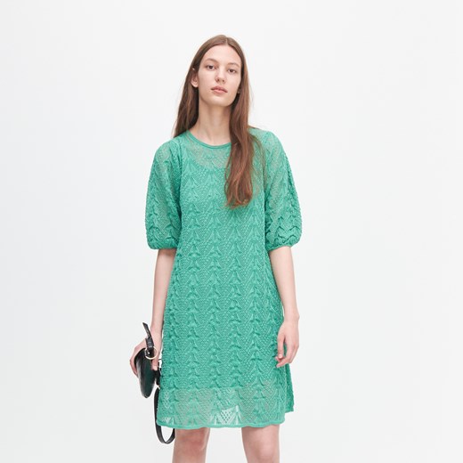 Reserved - Dzianinowa sukienka - Zielony Reserved L wyprzedaż Reserved