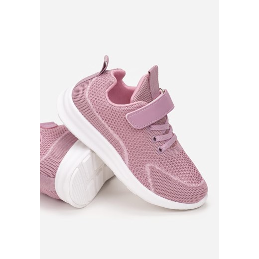 Buty sportowe dziecięce Multu różowe wiązane 