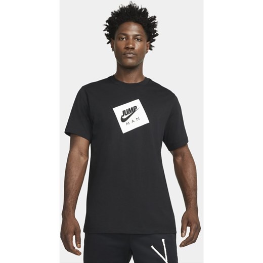 T-shirt męski Nike czarny z krótkimi rękawami 