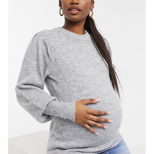  Twój Ulubiony Sweter ciążowy Pieces Maternity szary swetry ciążowe BQMRQ