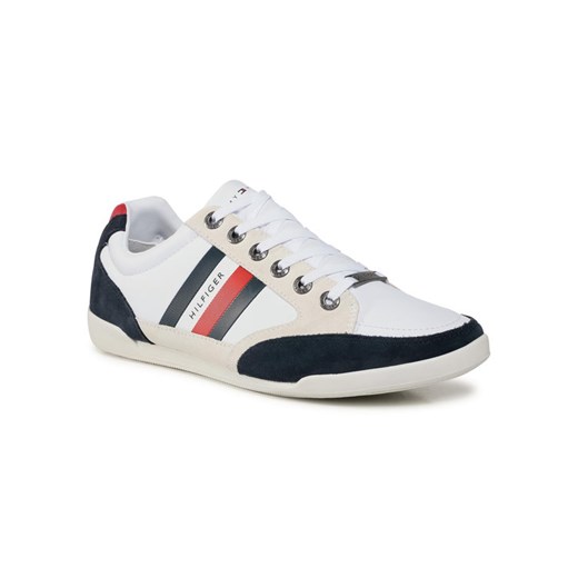 TOMMY HILFIGER Sneakersy Corporate Material Mix Cupsole FM0FM02989 Biały Tommy Hilfiger 41 okazja MODIVO