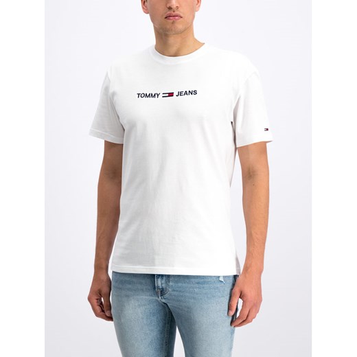 Tommy Jeans T-Shirt DM0DM07231 Biały Regular Fit Tommy Jeans XXL promocja MODIVO