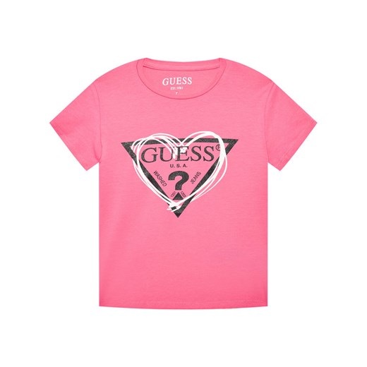 Guess T-Shirt J1RI04 K6YW1 Różowy Regular Fit Guess 7Y MODIVO