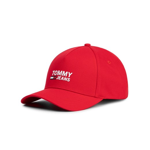TOMMY HILFIGER Czapka z daszkiem Tjm Logo Cap AM0AM05622 Czerwony Tommy Hilfiger 00 promocyjna cena MODIVO