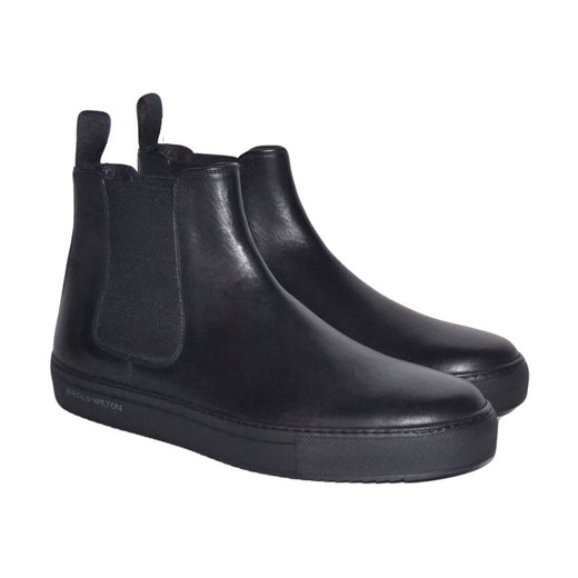 Buty zimowe męskie czarne Jerold Wilton eleganckie bez zapięcia 