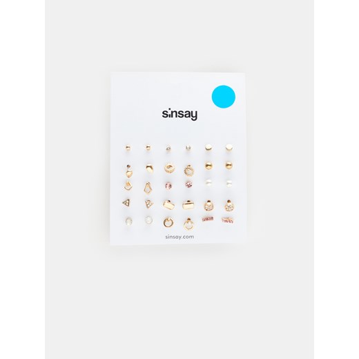 Sinsay - Kolczyki 15 pack - Wielobarwny Sinsay Jeden rozmiar Sinsay