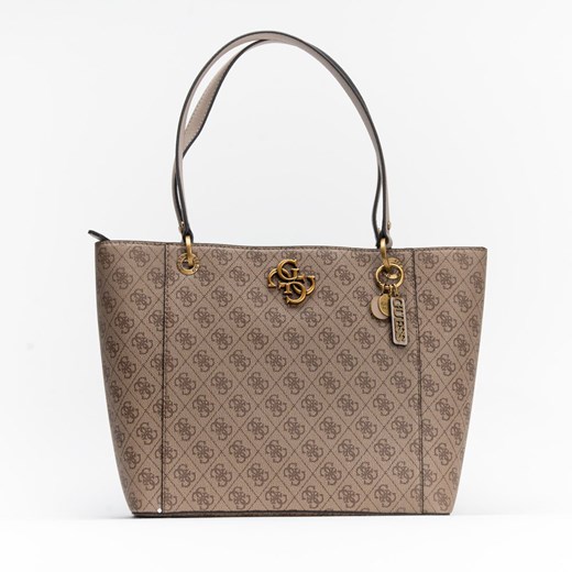 Shopper bag Guess brązowa bez dodatków