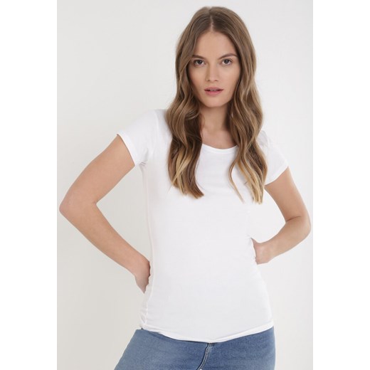 Biały T-shirt Leucypise ze sklepu Born2be Odzież w kategorii Bluzki damskie - zdjęcie 103762547