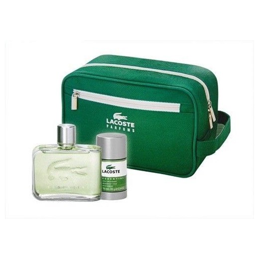 Lacoste Essential M Zestaw perfum Edt 125ml + 75ml deostick + Kosmetyczka perfumy-perfumeria-pl zielony drewniane