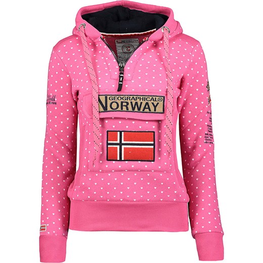 Bluza damska Geographical Norway różowa jesienna 