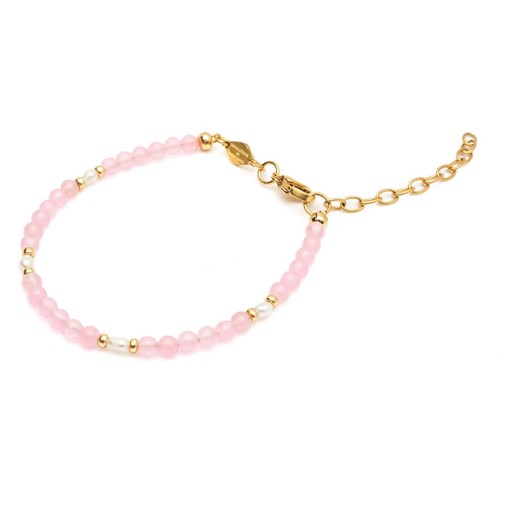 Women's Pink Mini Beaded Bracelet with Pearls Nialaya ONESIZE wyprzedaż showroom.pl