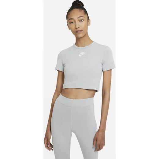 Krótka damska koszulka z krótkim rękawem Nike Air - Szary Nike S Nike poland
