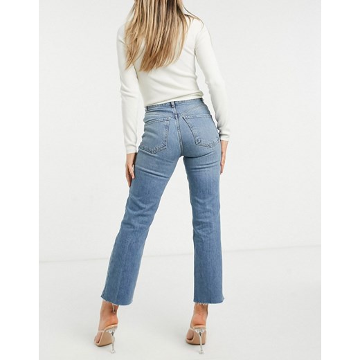 ASOS DESIGN – Niebieskie jeansy ze stretchem, wysokim