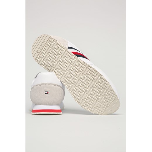 Białe buty sportowe damskie Tommy Hilfiger sznurowane skórzane 