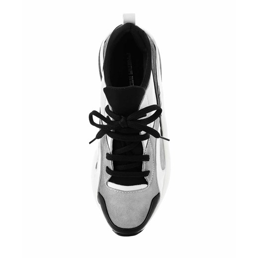 Buty sportowe damskie białe Primamoda casualowe sznurowane 
