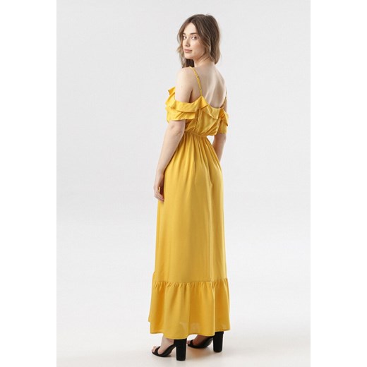 Żółta Sukienka Callagana L/XL promocyjna cena Born2be Odzież
