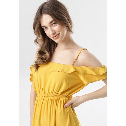 Żółta Sukienka Callagana L/XL okazja Born2be Odzież