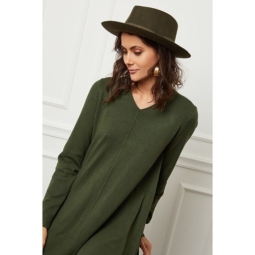 Sukienka Joséfine na co dzień mini z długim rękawem kaszmirowa 