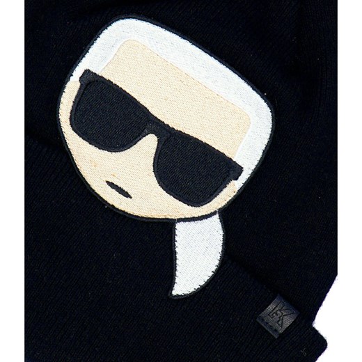 Karl Lagerfeld Czapka K/Ikonik | z dodatkiem wełny i kaszmiru Karl Lagerfeld Uniwersalny Gomez Fashion Store