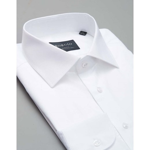 koszula męska lavello długi rękaw biały slim fit Borgio 164/170 showroom.pl