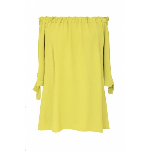 Bluzka damska żółta z długimi rękawami z wiskozy 