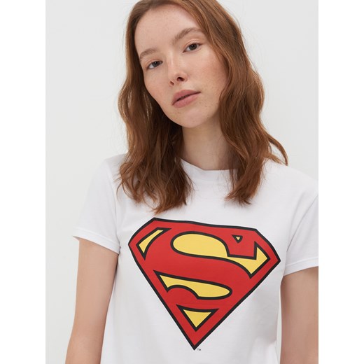 Sinsay - Koszulka Superman - Biały Sinsay XS Sinsay