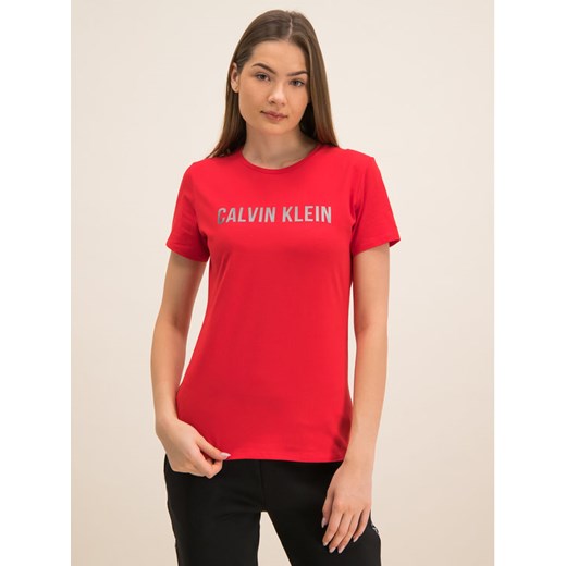 Calvin Klein Performance T-Shirt Tee Logo 00GWF8K139 Czerwony Relaxed Fit XS promocyjna cena MODIVO
