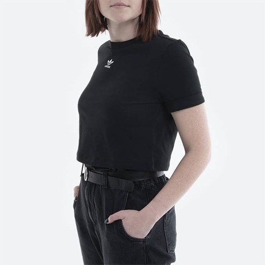 Bluzka damska Adidas Originals na wiosnę z krótkimi rękawami z okrągłym dekoltem 
