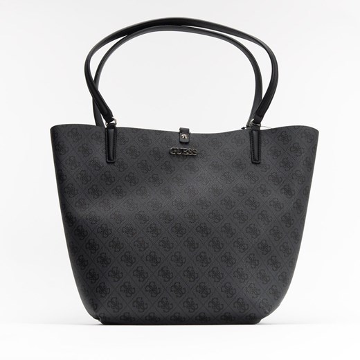 Shopper bag Guess elegancka z nadrukiem bez dodatków duża na ramię 