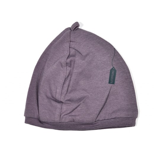 Imps&Elfs - fioletowa czapka groshki fioletowy bawełniane