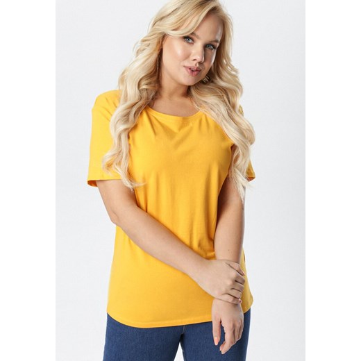 Żółty T-shirt Aetheriel ze sklepu Born2be Odzież w kategorii Bluzki damskie - zdjęcie 104010628