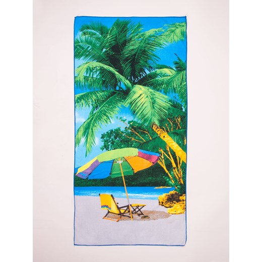 Ręcznik plażowy prostokątny palmy i leżak Yoclub  YOCLUB