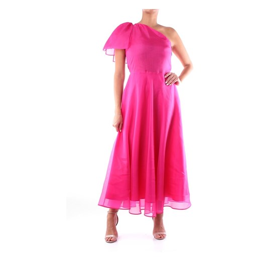 Sukienka MSGM różowa maxi z krótkimi rękawami 