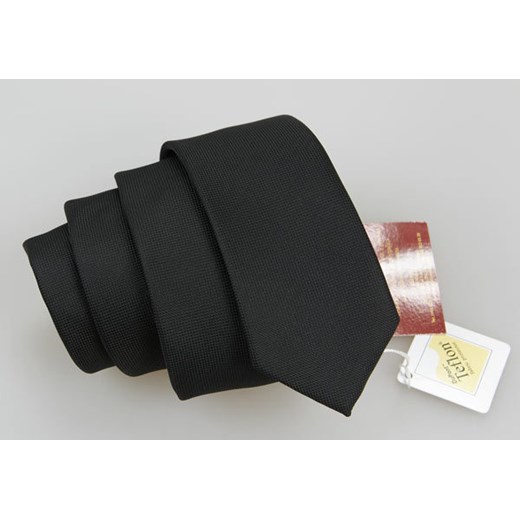 Czarny krawat Collection Adam KACL4 krzysztof czarny cienkie