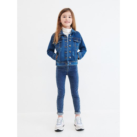 Kurtka dziewczęca niebieska Reserved z jeansu 