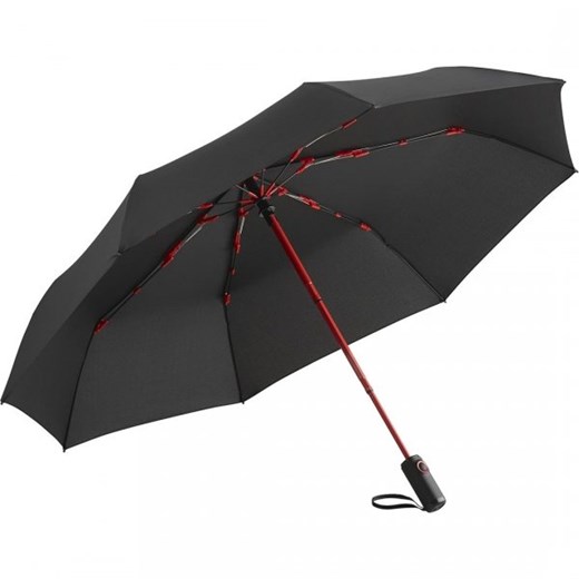 FARE® Colorline parasolka składana full-auto z czerwonymi detalami Fare  Parasole MiaDora.pl