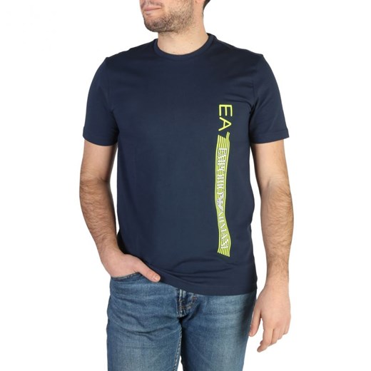 T-shirt męski niebieski Emporio Armani z krótkim rękawem 