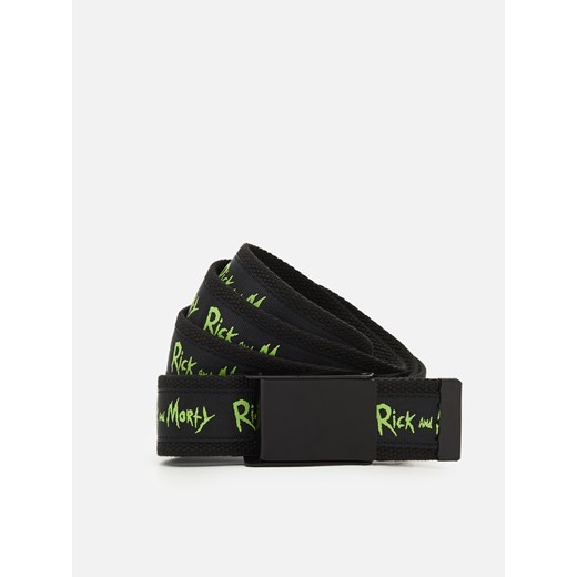 Cropp - Pasek Rick and Morty - czarny ze sklepu Cropp w kategorii Paski męskie - zdjęcie 104117375