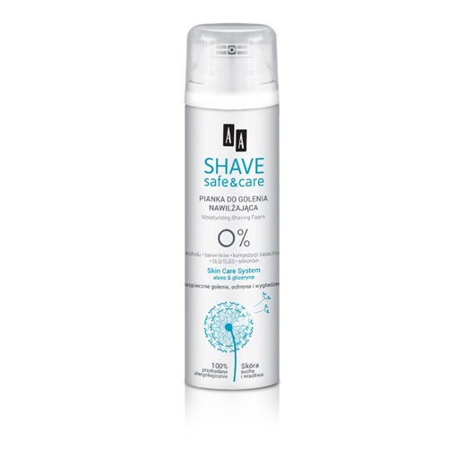 AA Shave Safe & Care, pianka do golenia nawilżająca, 250 ml smyk